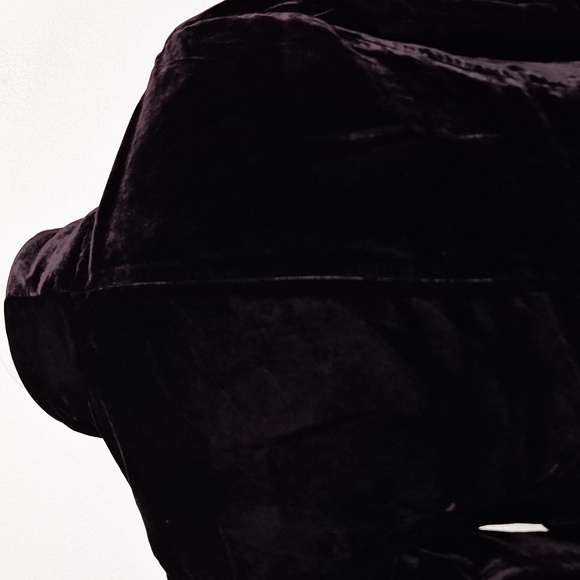 Amaryllis Dark Purple Velvet Romantic Whimsigoth Single Lapel Blazer Jacket XS - Picture 9 of 16